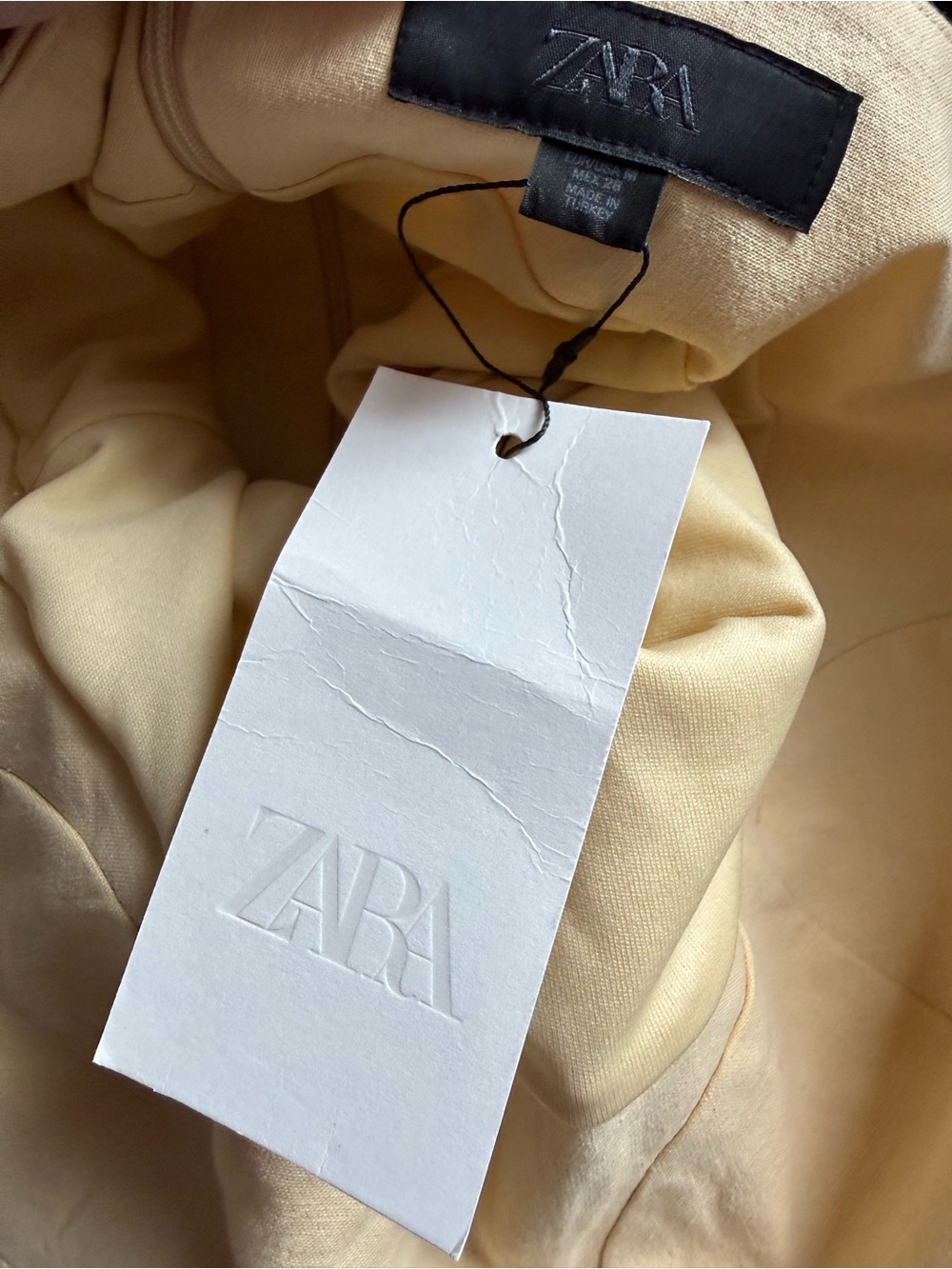 ZARA • NWT halter mini dress butter yellow - Medium - Picture 8 of 9